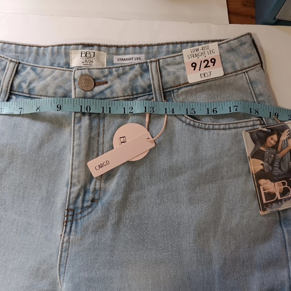 BB Jeans women's cargo pants,straight leg,Low rise,Ligh Blue,sz 9/29, Cotton. - Picture 9 of 17